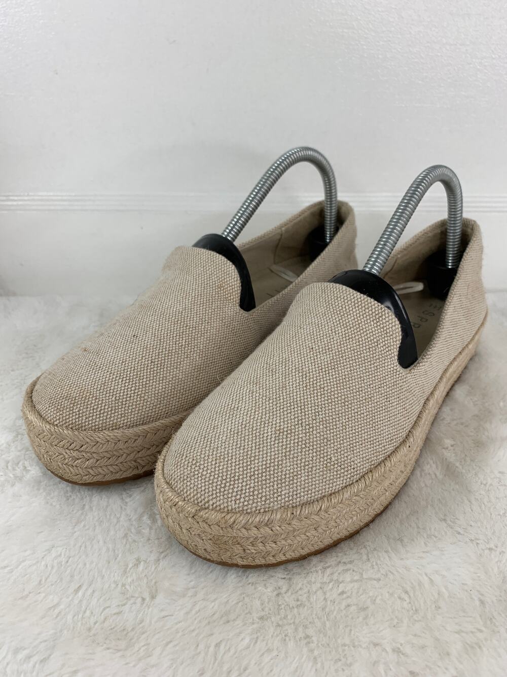 ESPRIT Women’s Carina Tan Canvas Slip-On Espadrille Shoes Size 8M